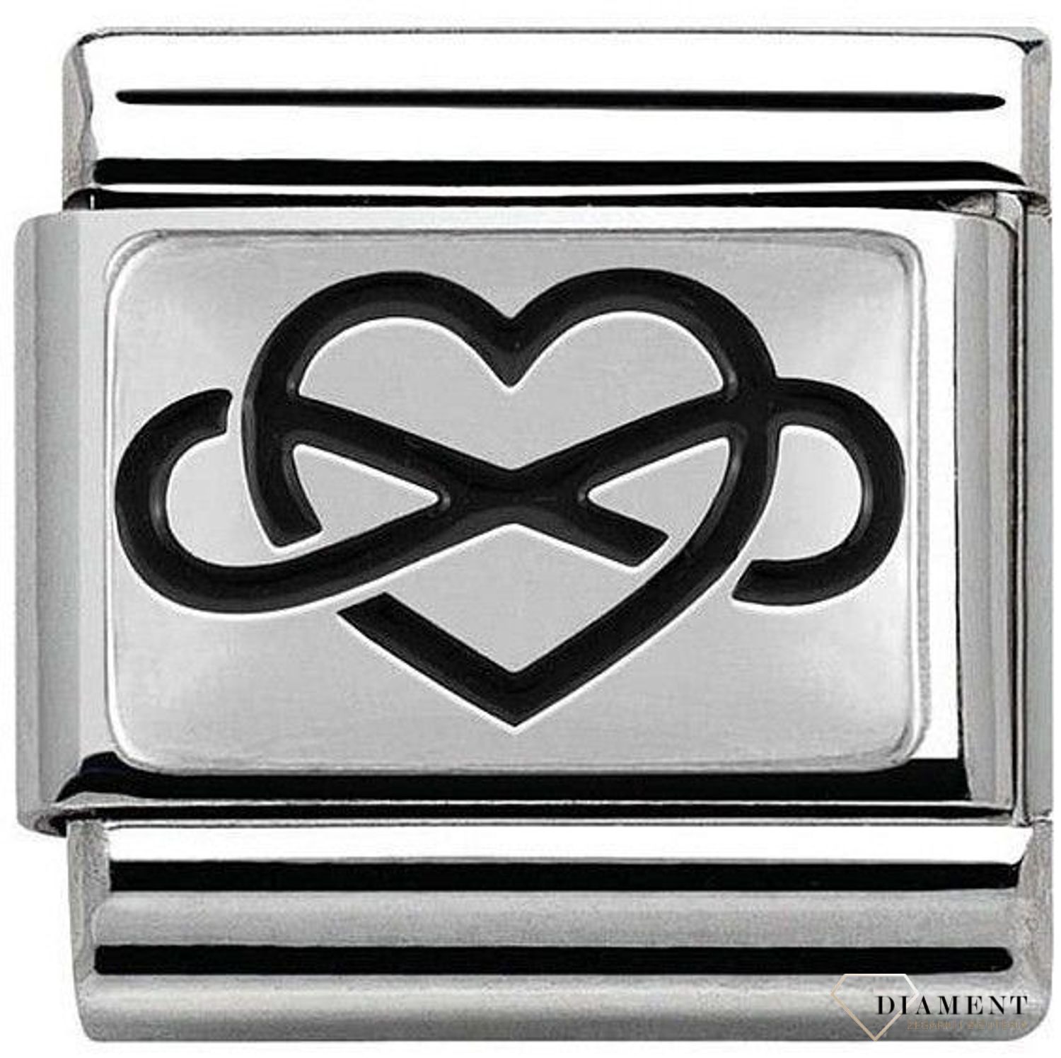 Nomination - Link 925 zawieszka srebro 'Serce z nieskończonością' 330102 05 biżuteria nominatio nomination zawieszki nomination baza.jpg